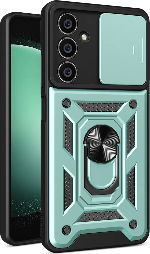Custodia Cool per Samsung S23 FE Verde: Ring Holder e Slide Camera