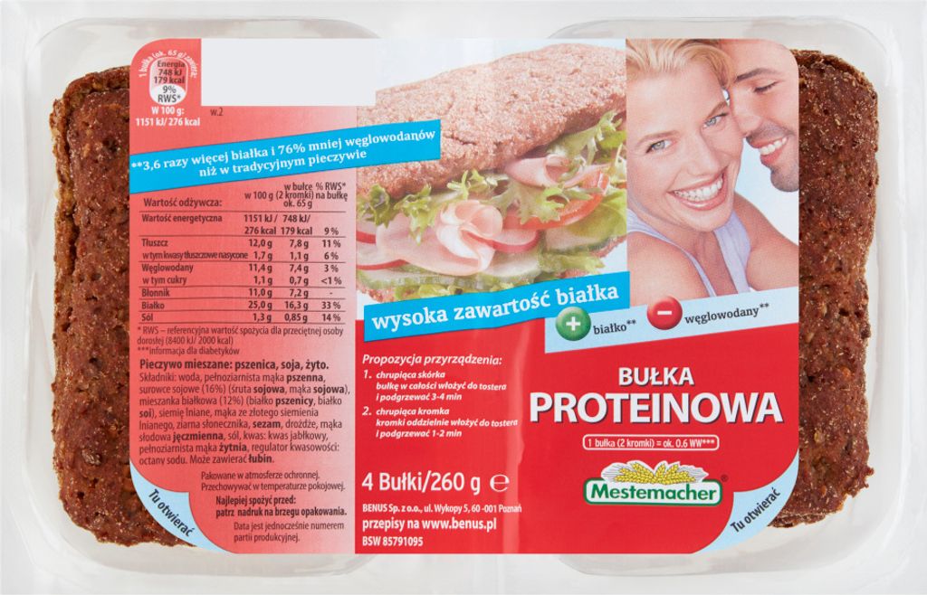 Mestemacher Eiweißbrötchen 260 G (4 Stück) Produktbild 