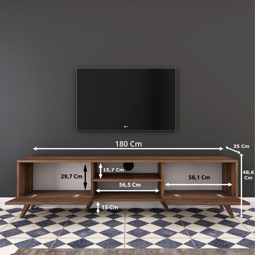 Skye Decor, A9- A9 RAN, Nussbaumfarbe, TV-Schränke, Produktbild 3