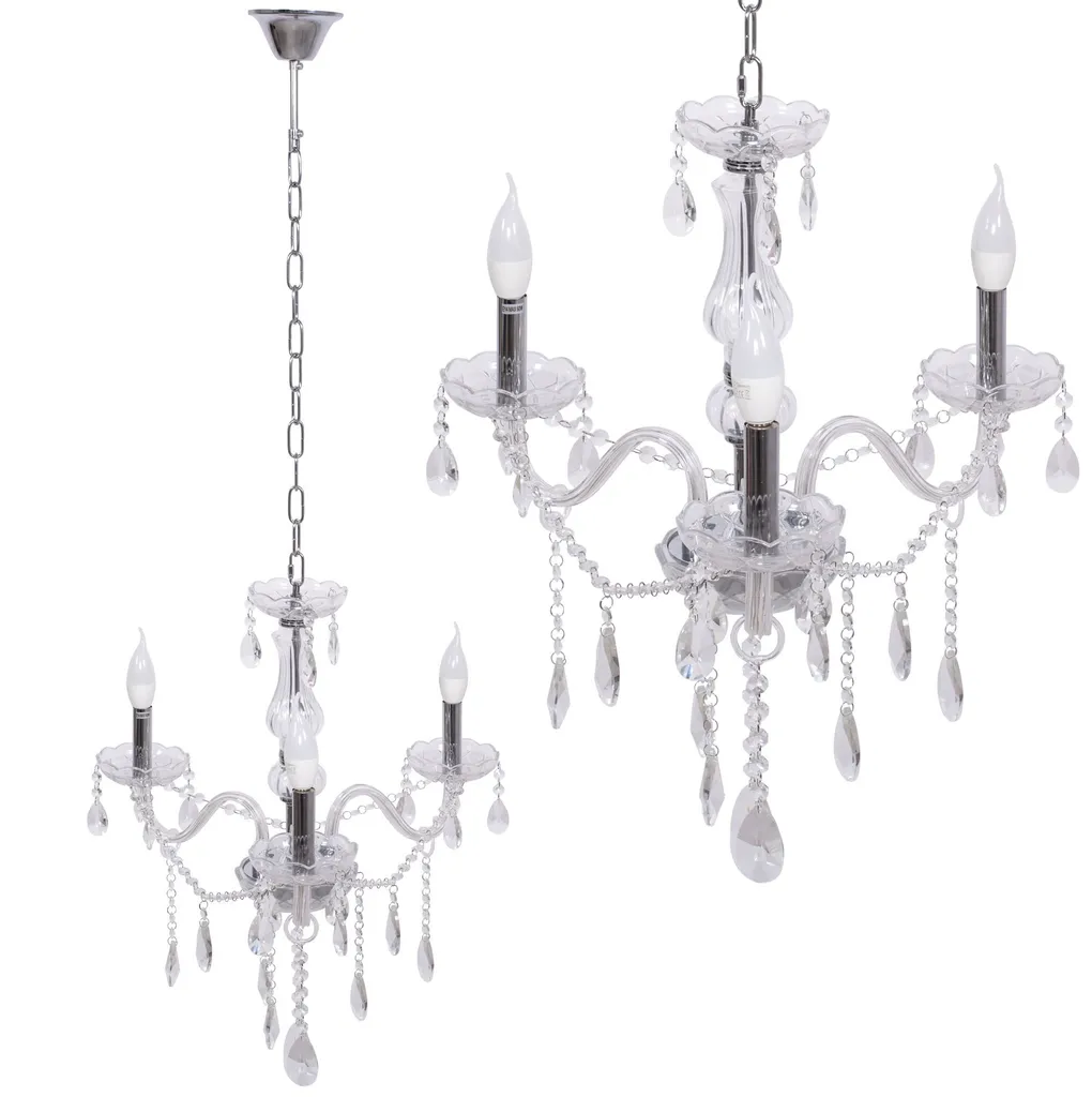 Suspension Toolight 300752 3 Transparent - Éclairage Puissant et Design