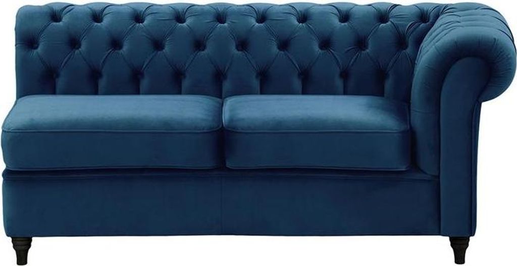 Chesterfield Modul - Zweisitziges Seitenelement, rechts (2R)-Velluto 11-black