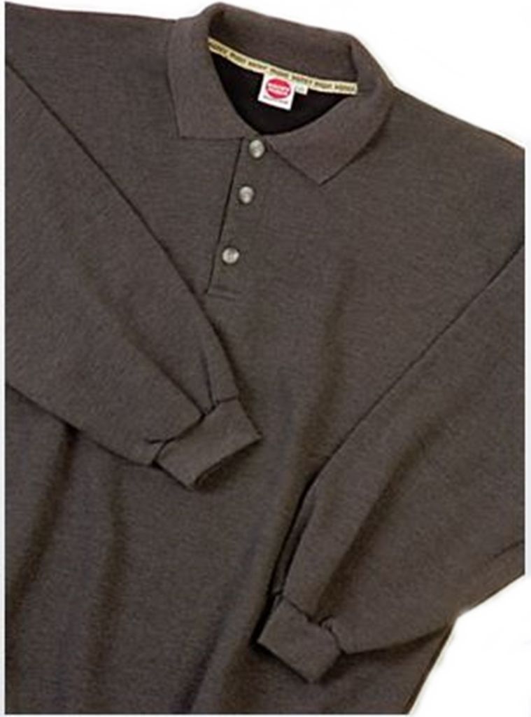 Übergrößen Designer Polo Sweatshirt Honeymoon Anthrazit 12XL