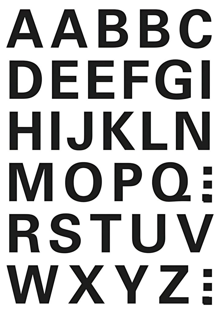 HERMA Buchstaben 15 mm A-Z schwarz, wetterfeste Folie Image du produit 