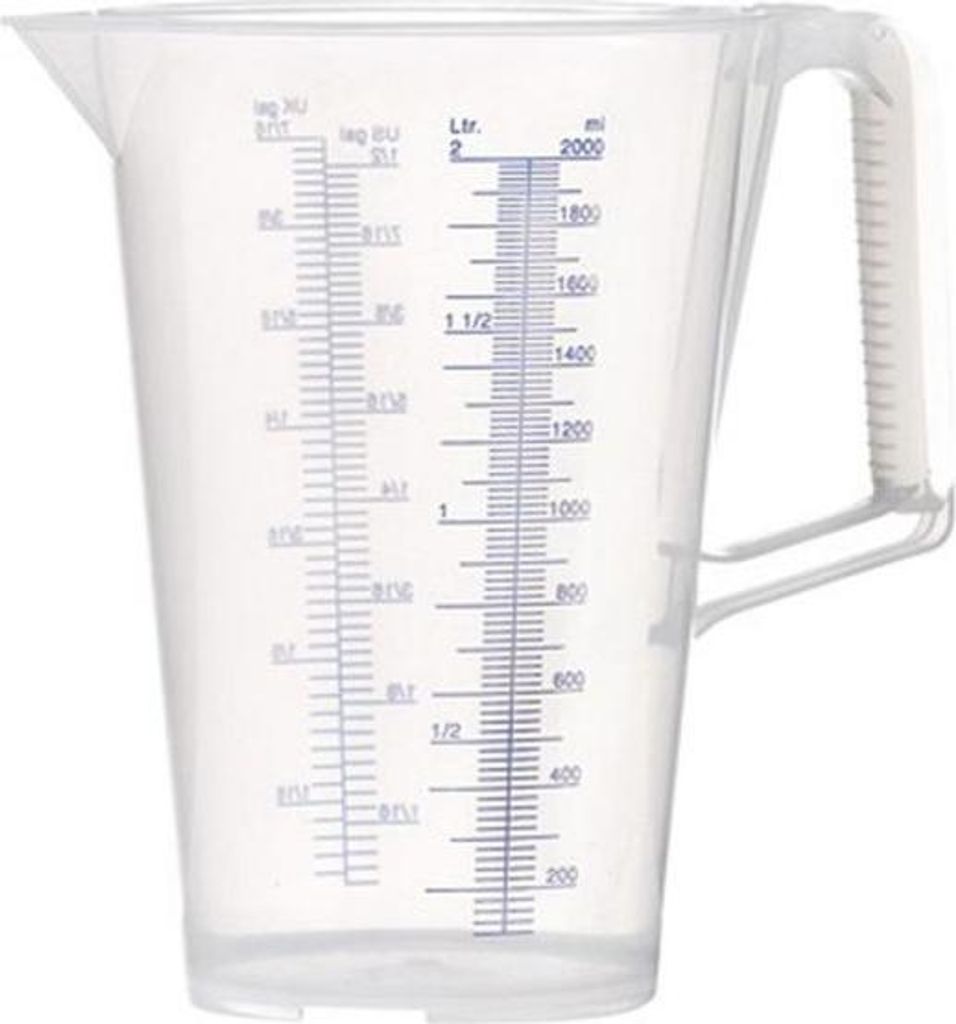 PRESSOL Messbecher 2l blau bedruckte Skala PP - 7083