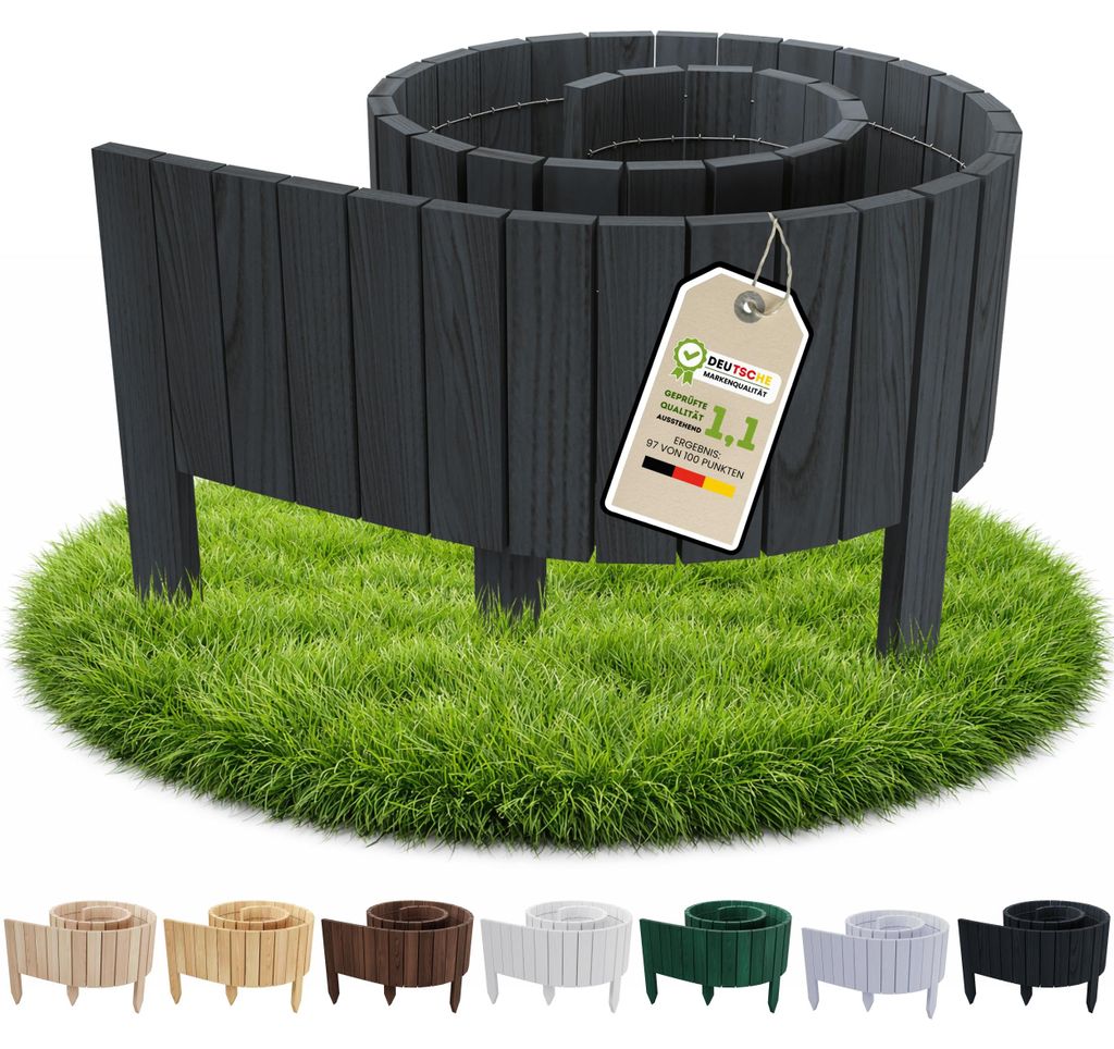 Floranica dřevěný obrubník záhonu 10 x 200 cm antracitový,  Obrázek produktu 