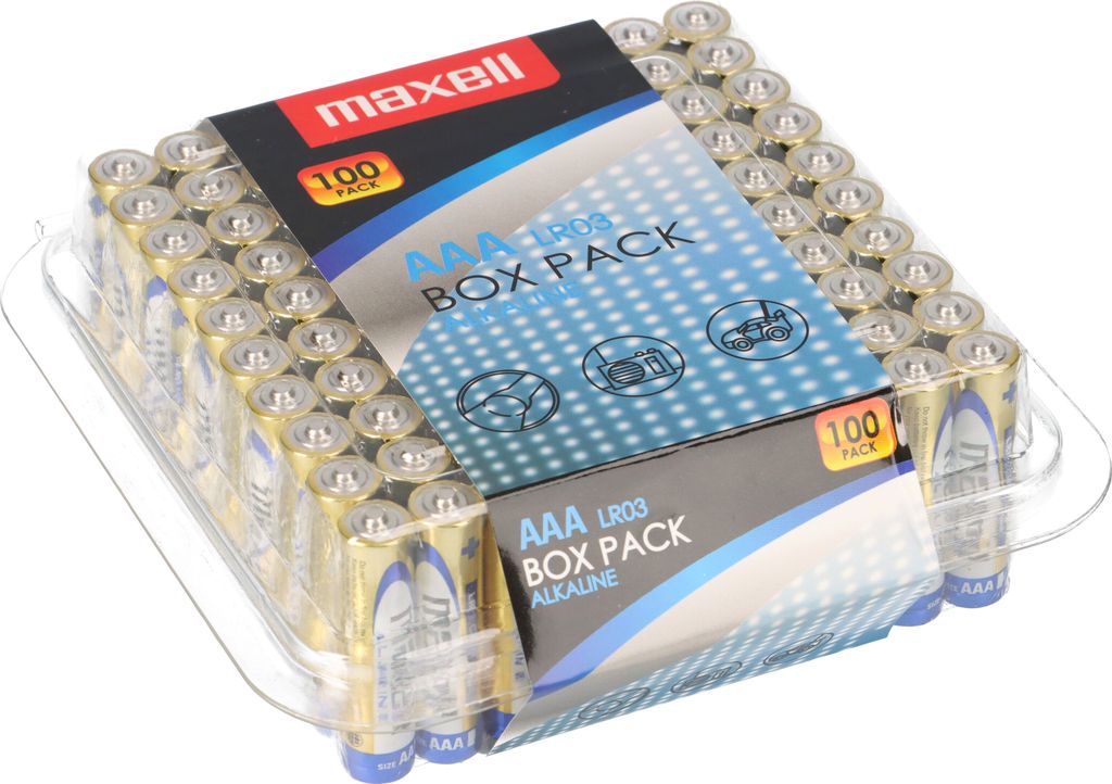 Maxell Pile Alkaline AAA 100 pièces - Pile - Micro (AAA) Image du produit 