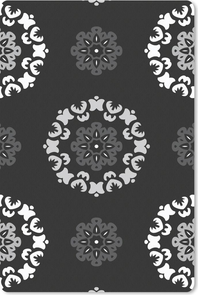 MuchoWow Mauspad Mousepad Mandala - Muster - Schwarz und Weiß 18x27 cm - Mousepads - Maus Mat - Pad - Mausunterlage