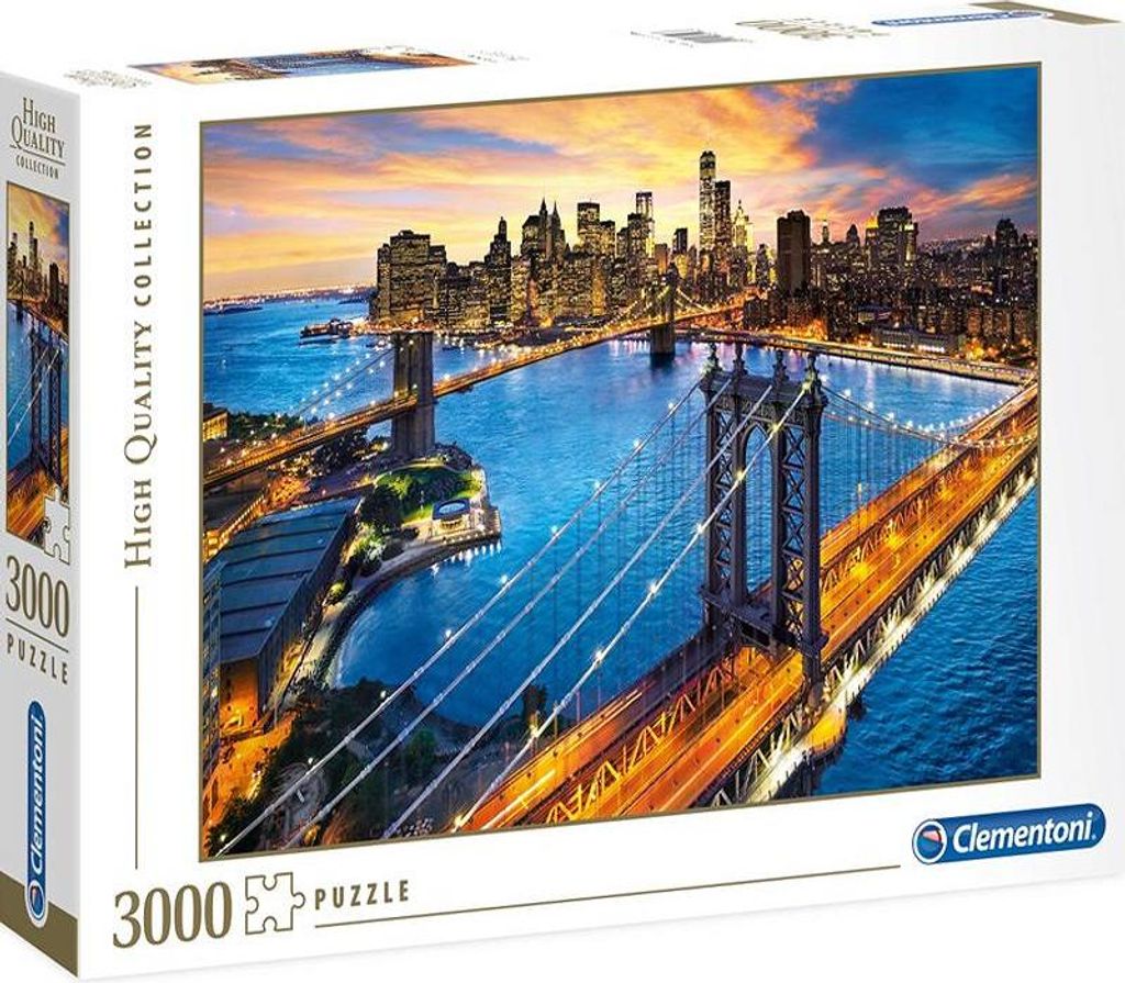 Clementoni - Puzzle Nowy Jork 3000 elementów - oryginalny Immagine del prodotto 
