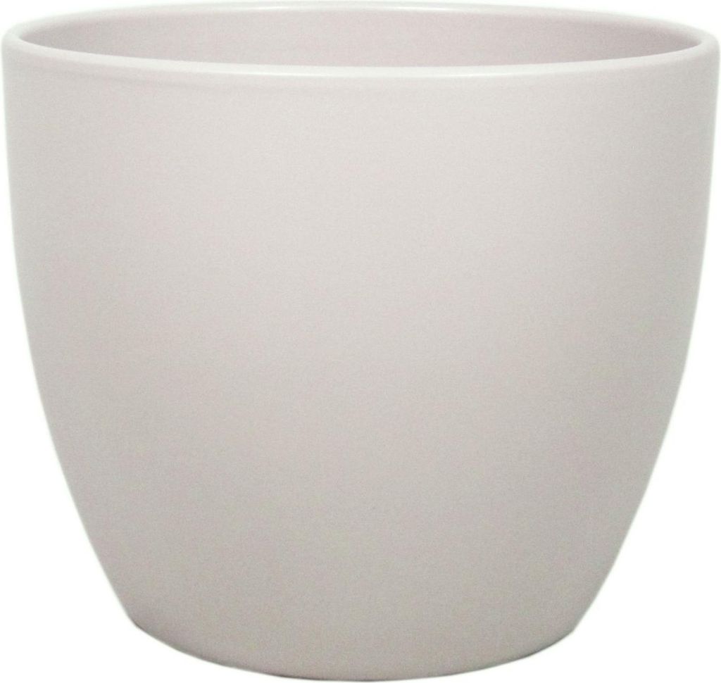 INNA-Glas Keramik Pflanztopf, Ø40cm, 33,5cm, beige, matt - Übertopf/Blumentopf