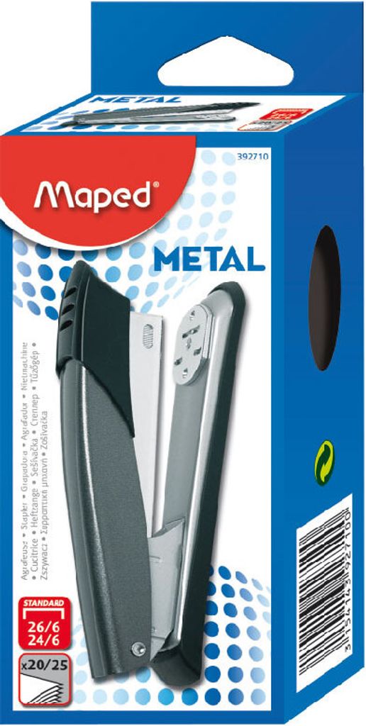Zszywacz Maped Start metalowy - 25 kartek szary