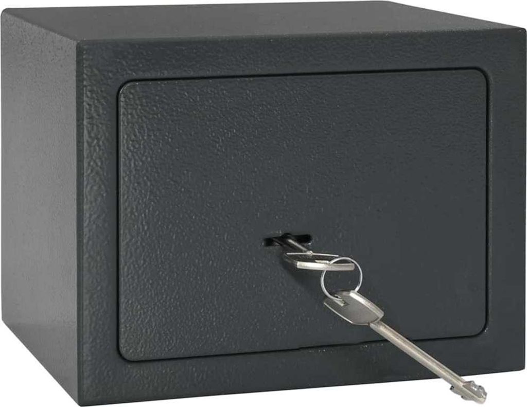 vidaXL Safe Box mit Schloss Dunkelgrau 23 x 17 x 17 cm Stahl