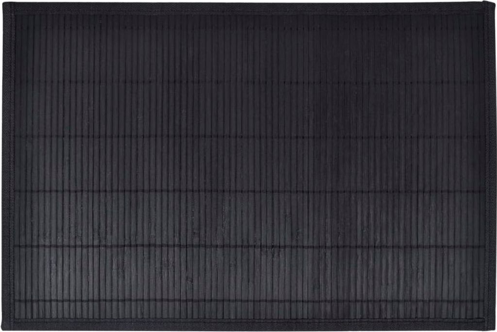 vidaXL 6 Set de table en bambou 30 x 45 cm noir Image du produit 
