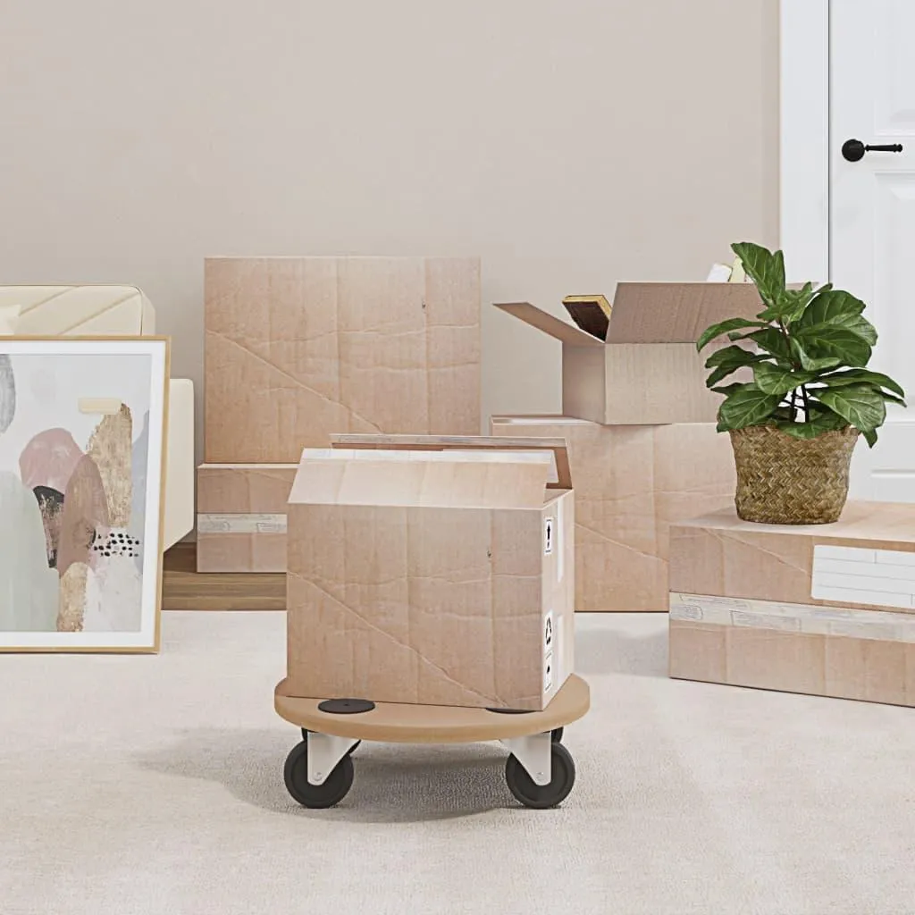Support Roulant en Bois Usiné pour Charges Lourdes - Pack de 6 Plateaux