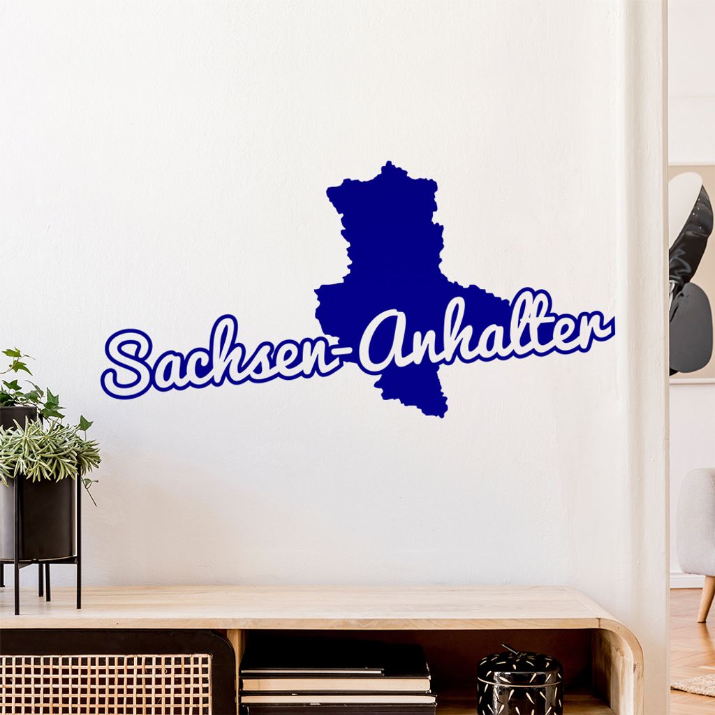Sachsen-Anhalt Herkunft Wandtattoo Wandaufkleber Wall Sticker - Dekoration, Küche, Wohnzimmer, Schlafzimmer, Badezimmer