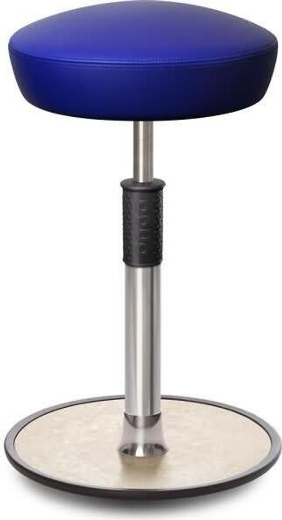 Sitz- Stehhocker Free Tall Hutsitz Boxmark Leder blau chrom Produktbild 