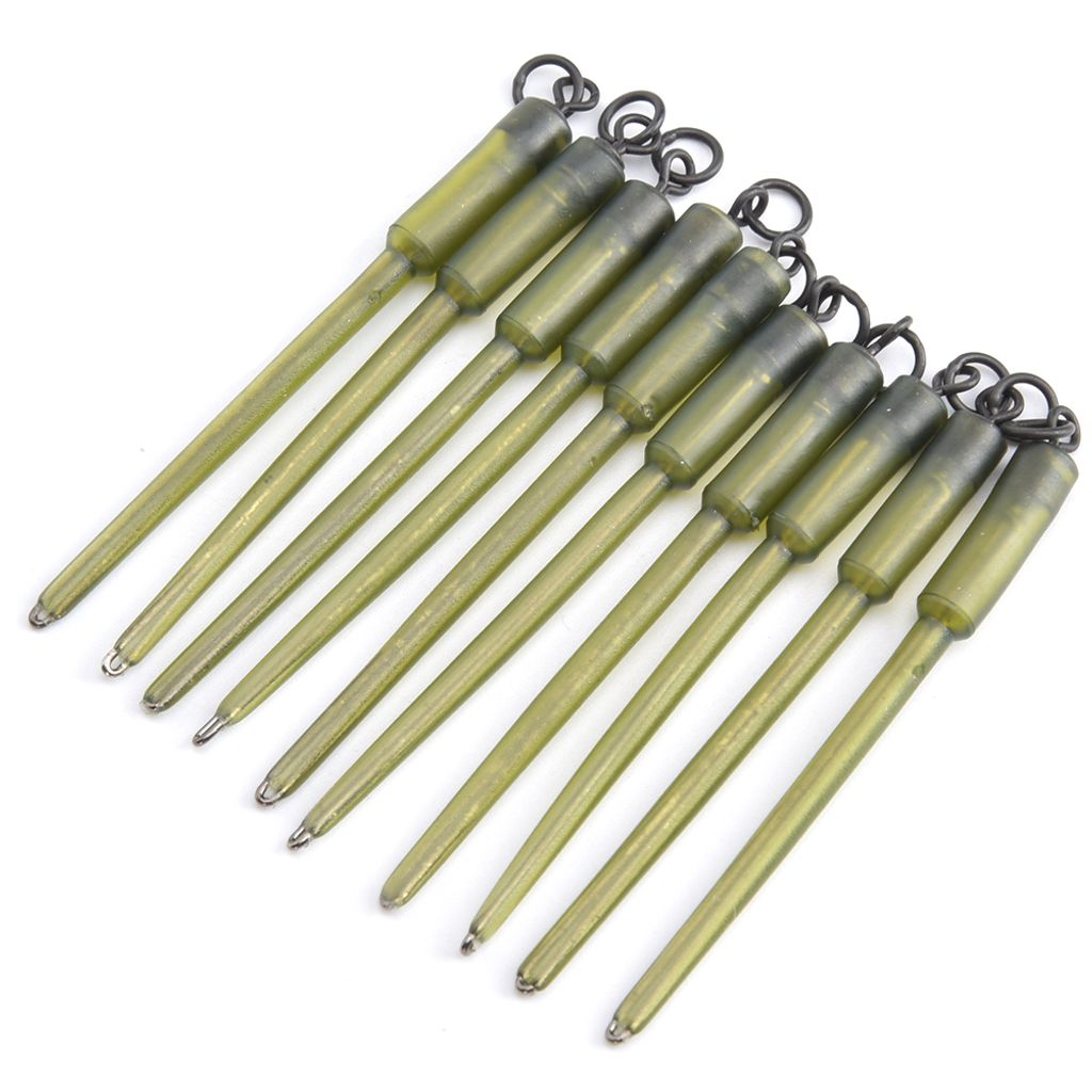 10 Stück PVA-Angeltaschen mit Stielen, Einsatz, Endstück, langem Schlauch und Drahtverbinder – Angelzubehör