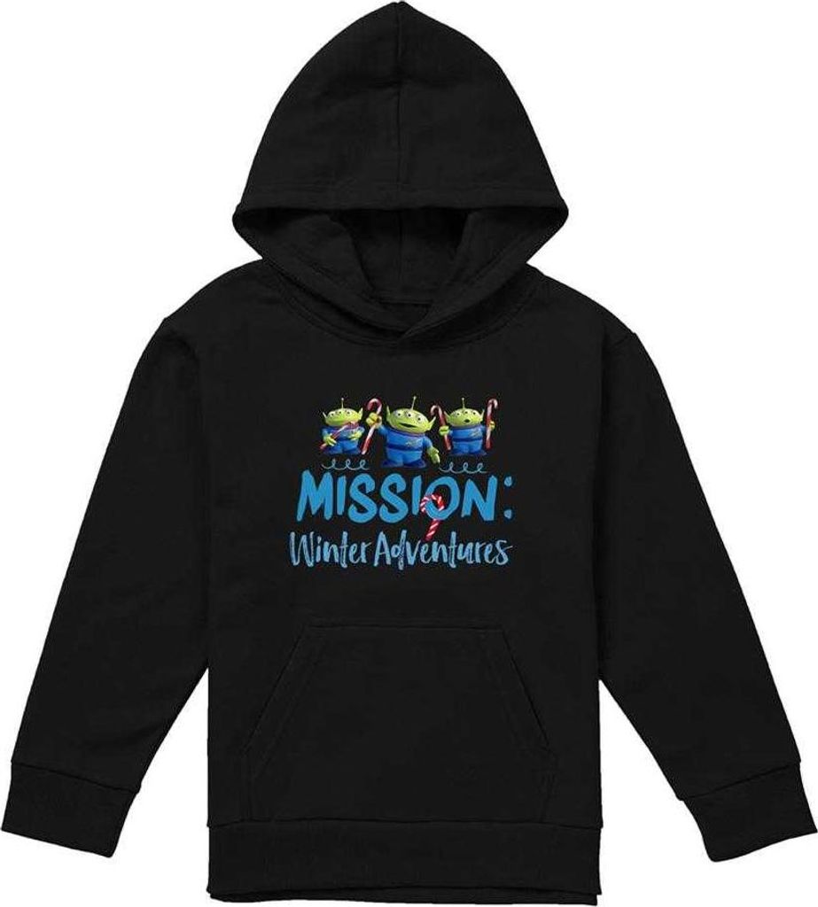 Toy Story - "Mission Winter Adventure Aliens At Christmas" Kapuzenpullover für Kinder TV22683 (116) (Schwarz)