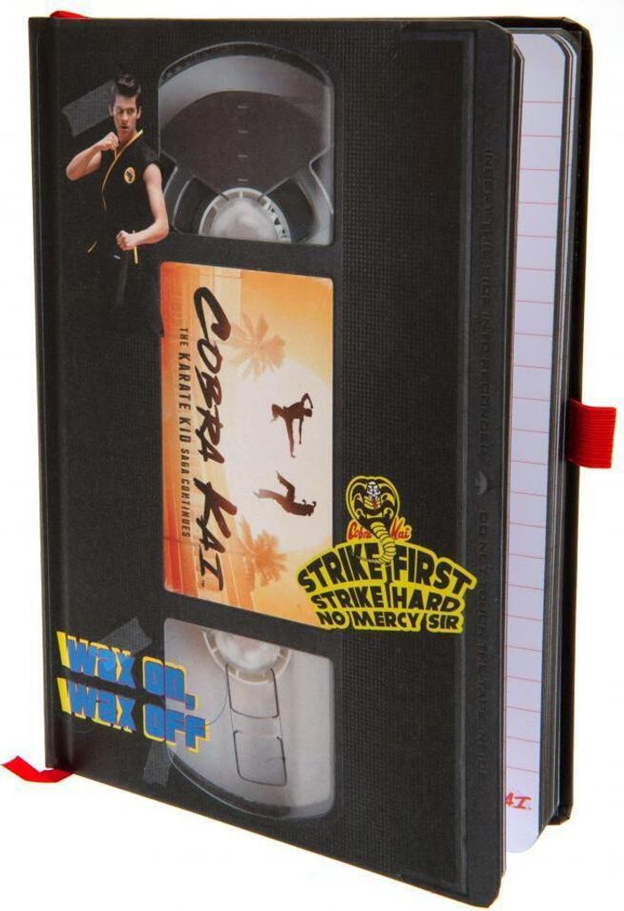 Cobra Kai - Notizbuch "Premium", VHS, A5 TA8681 (Einheitsgröße) (Schwarz/Orange/Weiß)