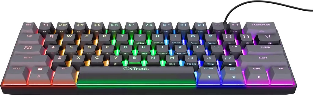 Clavier Gamer RGB Trust GXT 867 Acira Compact et Switchs Réactifs