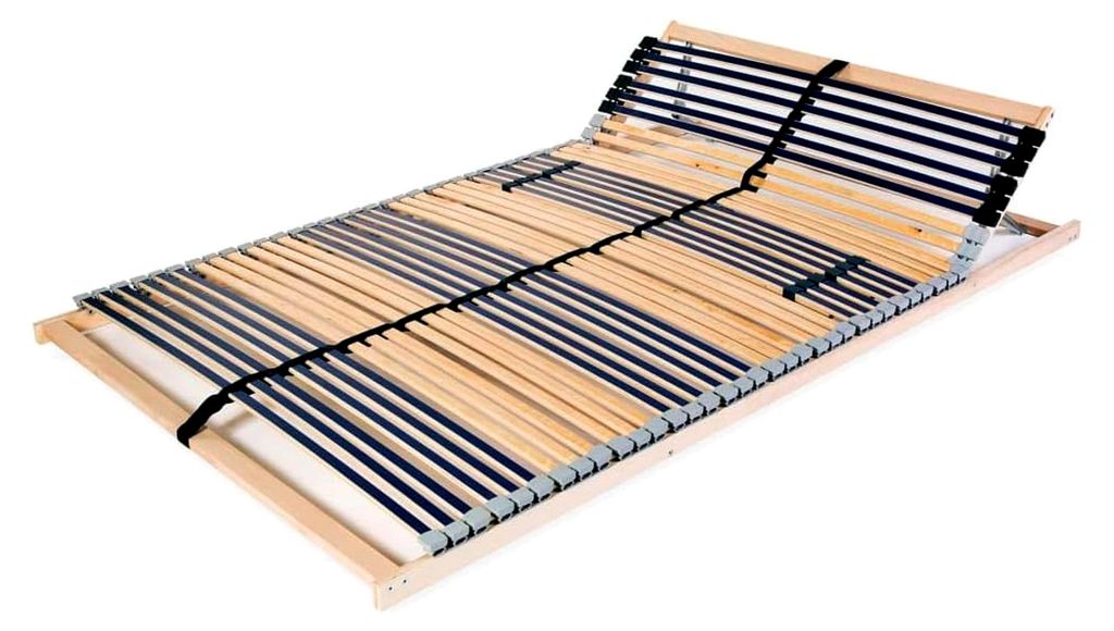 Lattenrost mit 42 Latten und 7 Zonen, Rolllattenrost, Matratze, Familienbett, Funktionsbett, Bett, 100 x 200 cm