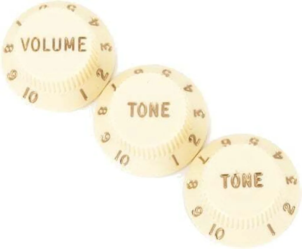 Boutons de Potentiomètre Fender Strat Vintage Aged - Finition Relic ST