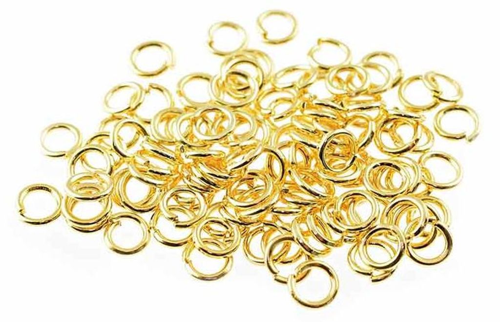 Vintageparts Biegeringe Goldfarben 4 mm 100 Stück Produktbild 
