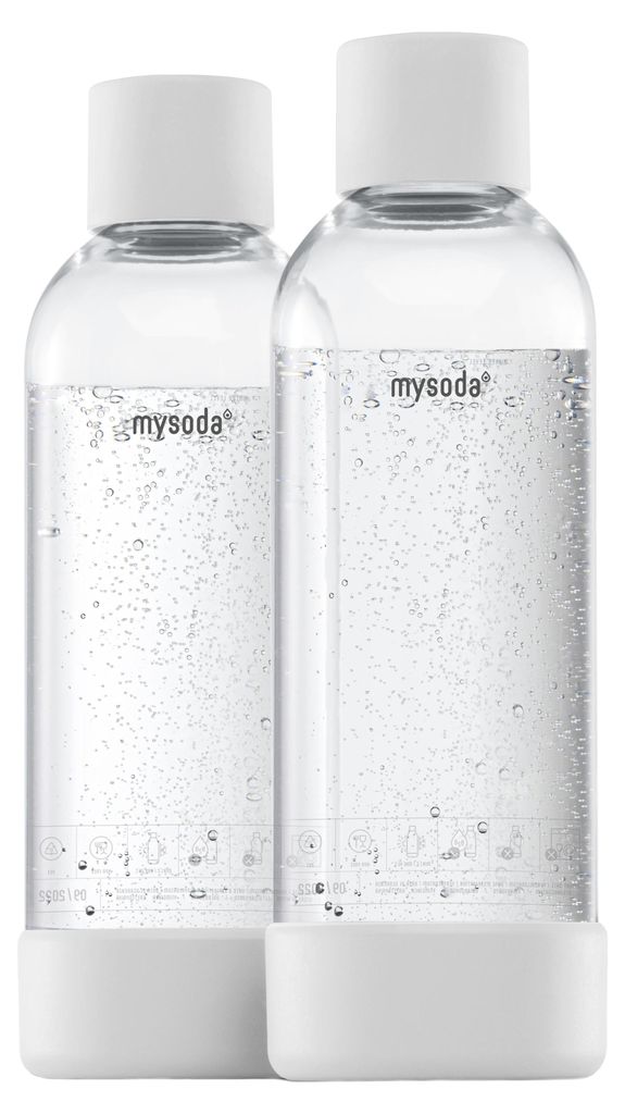 Mysoda Wasserflasche Weiß 1L 2er-Pack US