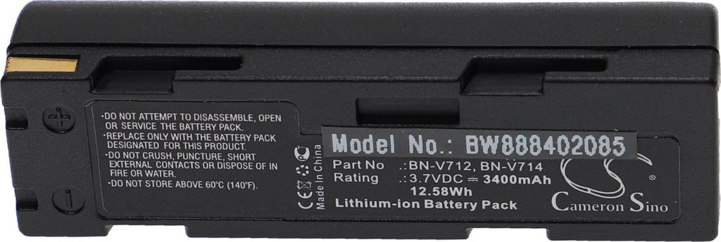 vhbw Akku kompatibel mit JVC GR-DV1, GR-DV14, GR-DV1U, GR-DVJ70, GR-DVJ70E, GR-DV1W, GR-DV2, GR-DV70E Videokamera Camcorder (3400 mAh, 3,7 V, Li-Ion)