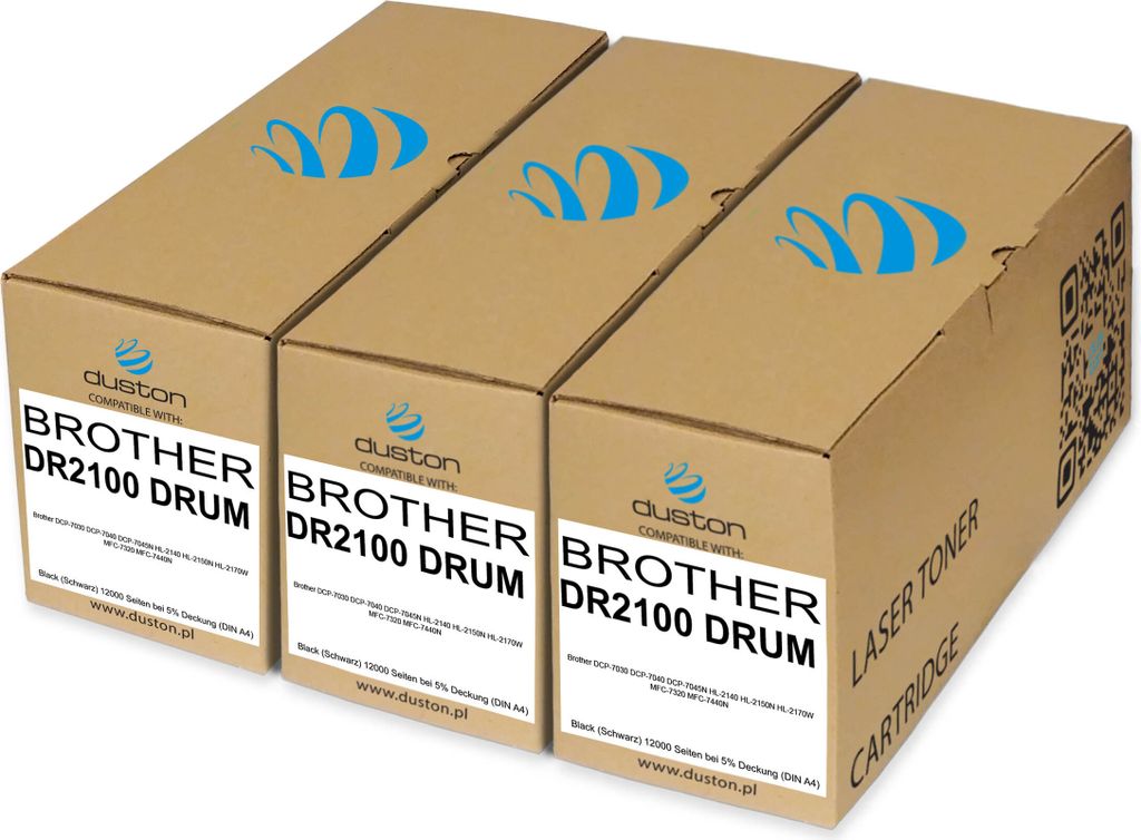 3x DR2100, DR-2100 Band Schwarz kompatibel mit Brother DCP-7030 DCP-7040 DCP-7045N HL-2140 HL-2150N HL-2170W MFC-7320 MFC-7440N