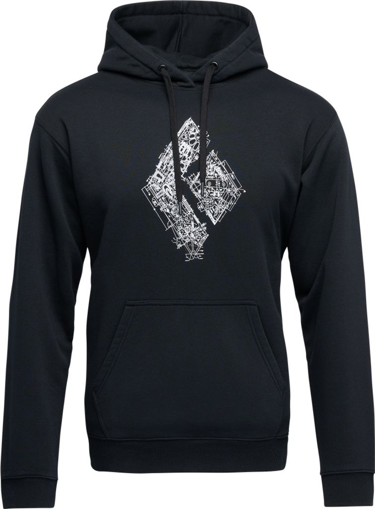 Men's Engineered Diamond Pullover Hoody, Herren - Black Diamond, Farbe:0002-Black, Größe:S
