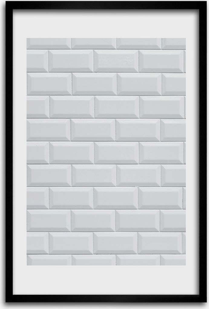 Bild - Bilderrahmen - 40 cm x 60 cm - MDF - Rahmen - Wandkunst - Keramikwand
