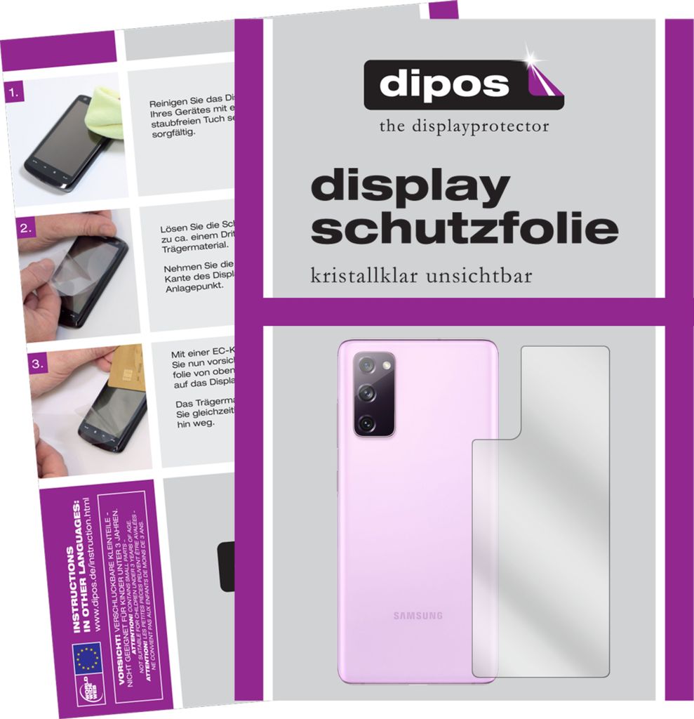 Schutzfolie für Samsung Galaxy S20 FE Rückseite Display Folie klar