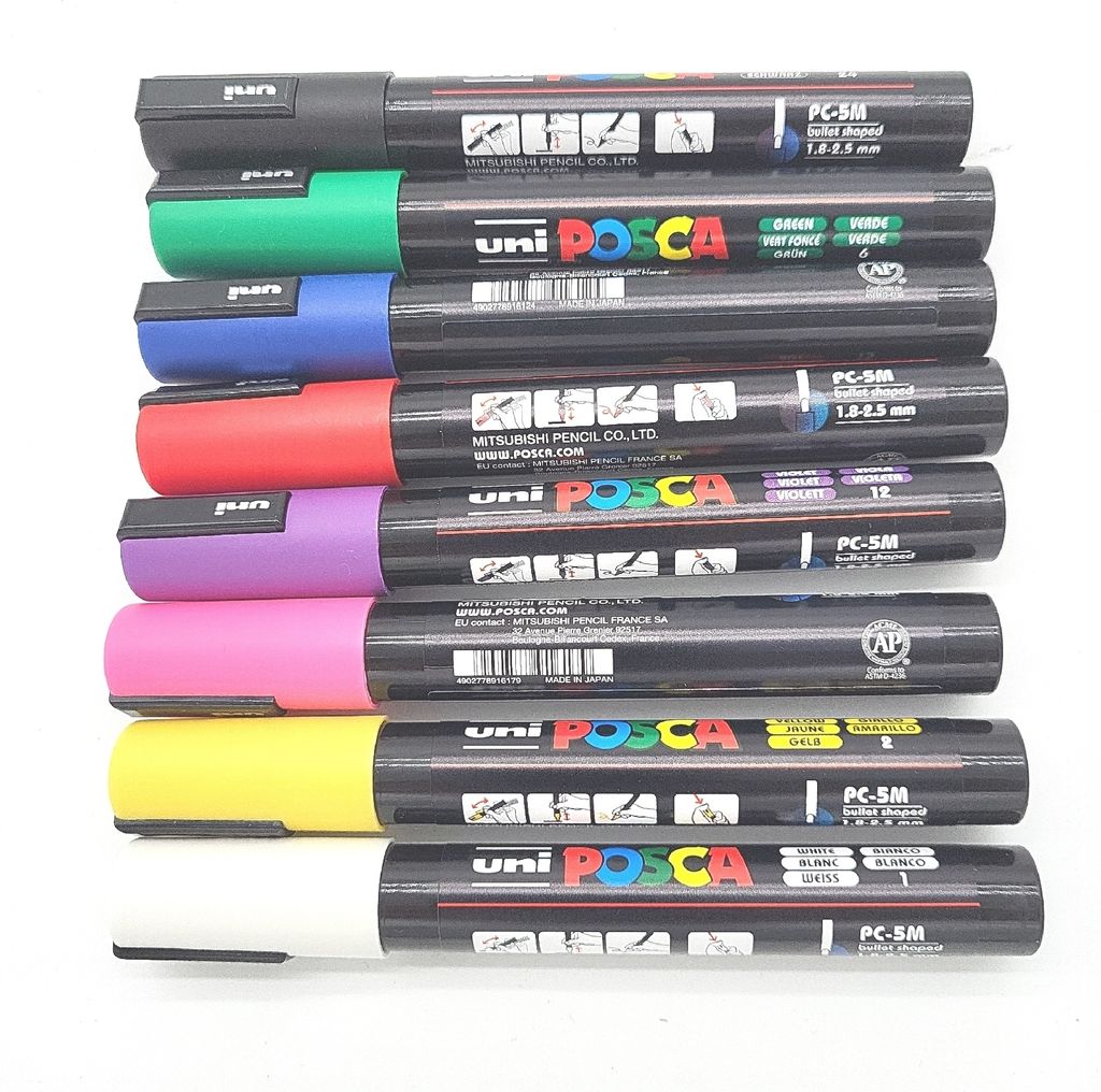 POSCA 153544843 PC-5M Paint in a Pen-Set 2 5 mm breite Kugelspitze Pens (21,16)
