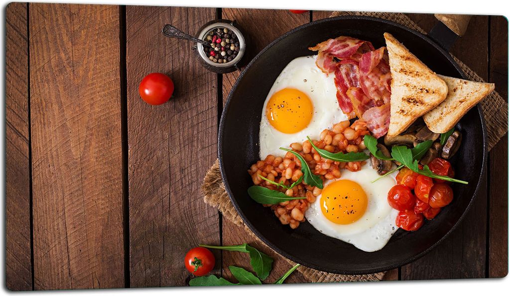 Glasschneidebrett Herdabdeckplatte Glaskeramikkochfeld Universal 52x30 cm Essen