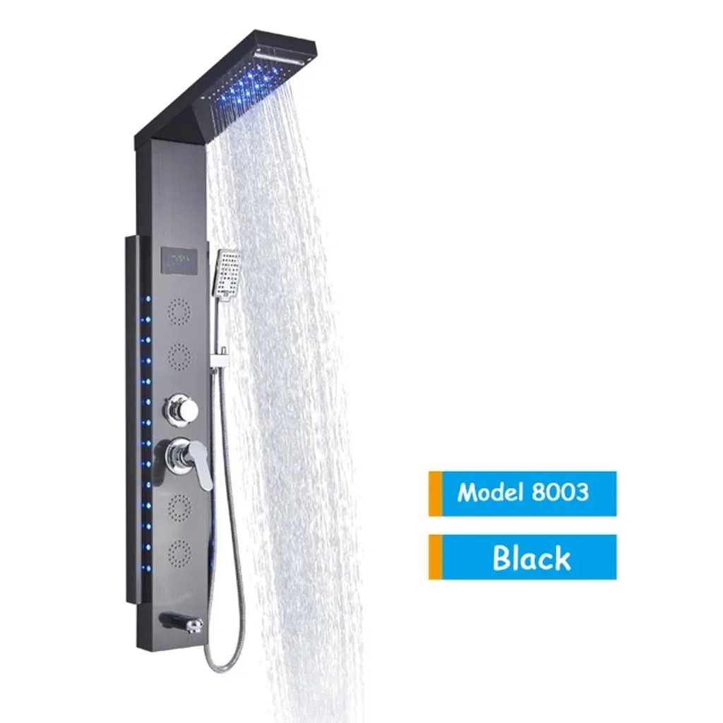 Évitez l'eau trop chaude avec ce robinet de douche LED digital noir