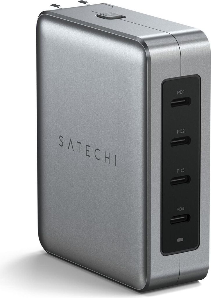 Satechi 145W USB-C reislader met 4 poorten, gebaseerd op Productafbeelding 