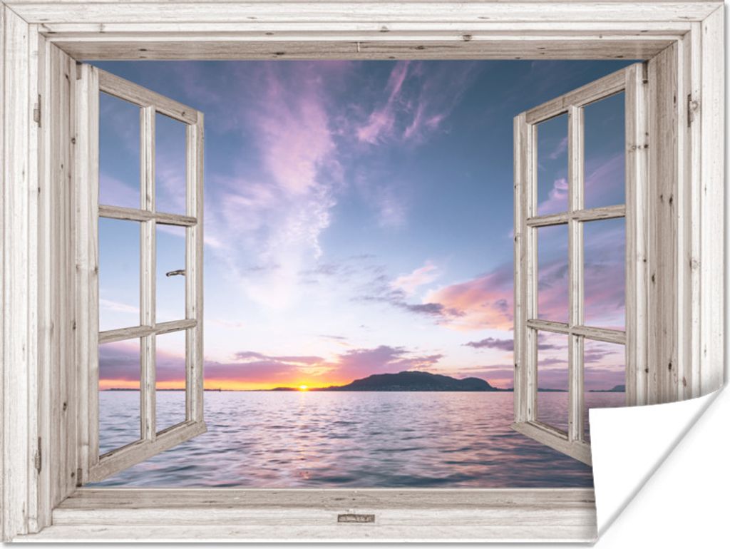 MuchoWow Poster Aussicht - Insel - Meer 160x120 cm - Foto Plakat