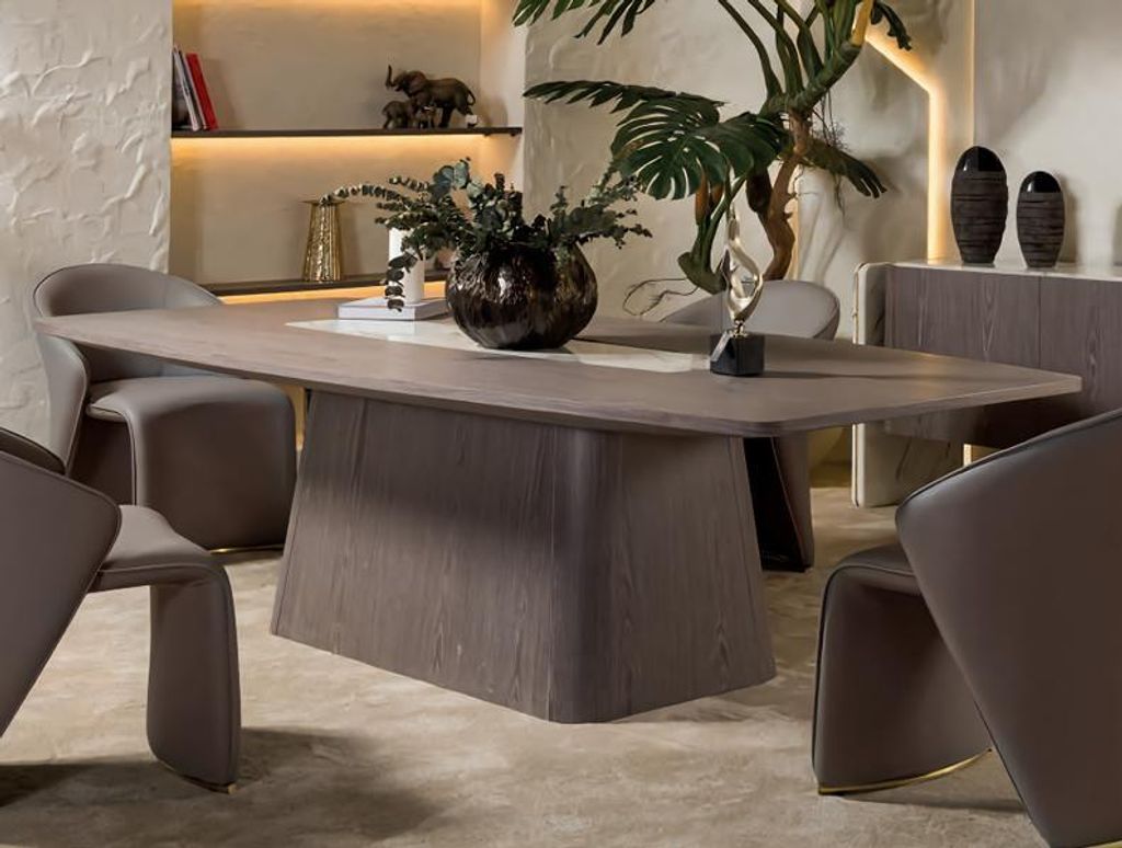 Esstisch Esszimmer Luxus Küchenmöbel Elegantes Nachbildung Modern Helles Holz Lux Neu