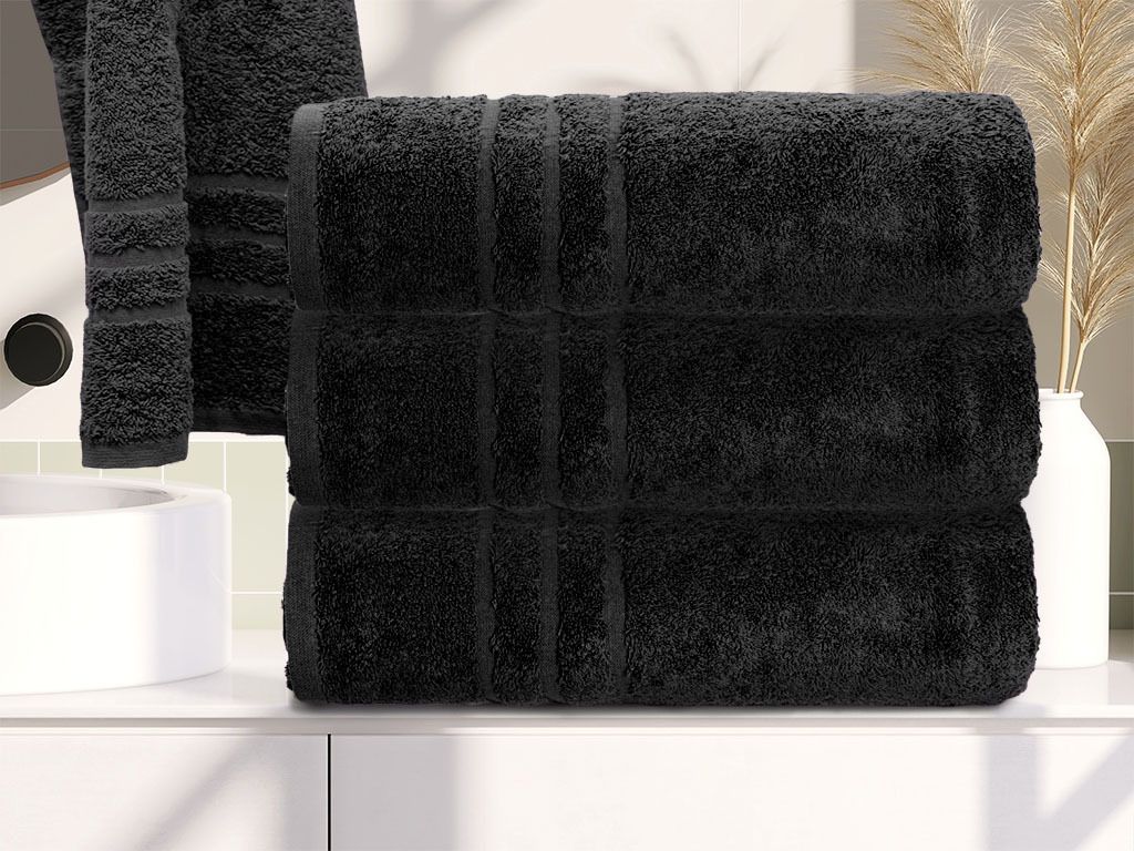 Handtuch Comfort 70 x 140 cm schwarz, 100% Baumwolle