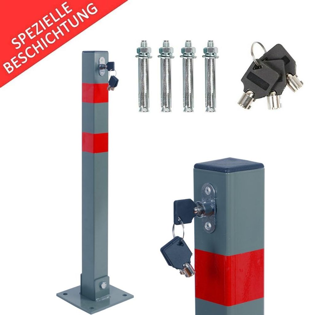 Poteau de parking pliable Barrière de parking 65cm Borne Image du produit 