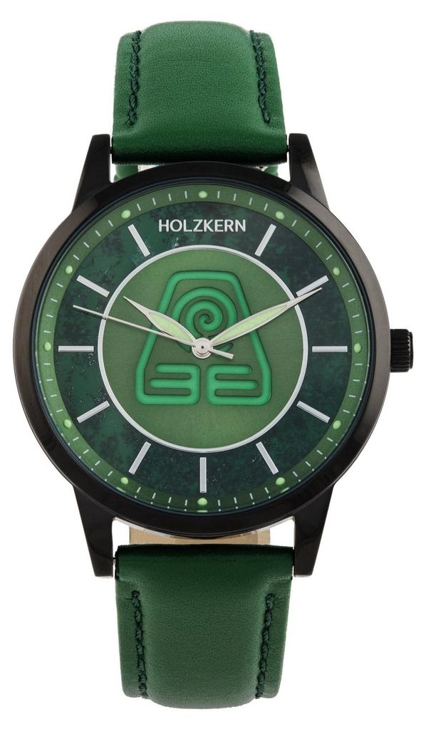 Holzkern Armbanduhr Avatar Earth Kingdom Achat/Grün