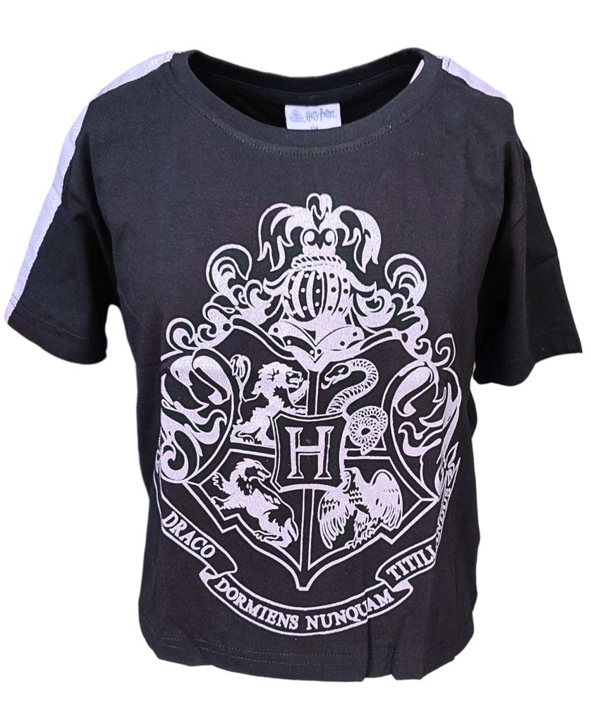 T-Shirt Harry Potter Crop Top mit Glitzer Schwarz 152 cm