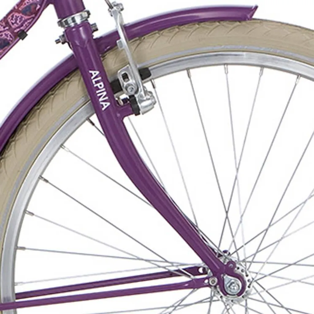 Fourche Alpina 26 Tingle Violet Profond en Acier Haute Résistance VTT