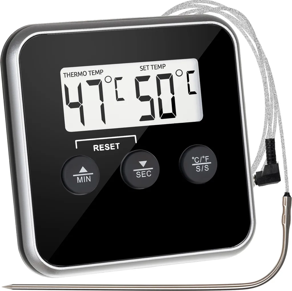 Thermomètre de cuisine Ruhhy 19155 avec sonde inox pour viande et four