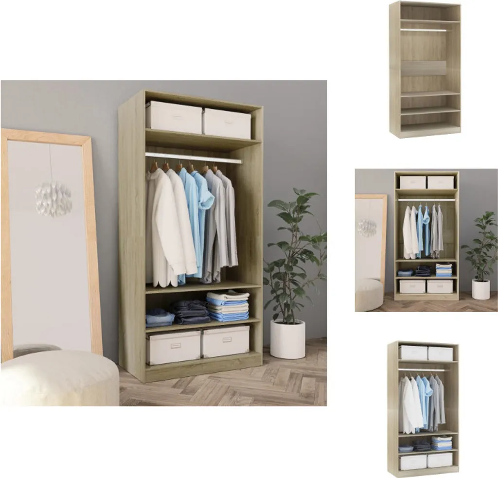 Penderie pour Dressing Armoire Chêne Sonoma 100x50x200 cm vidaXL Bois
