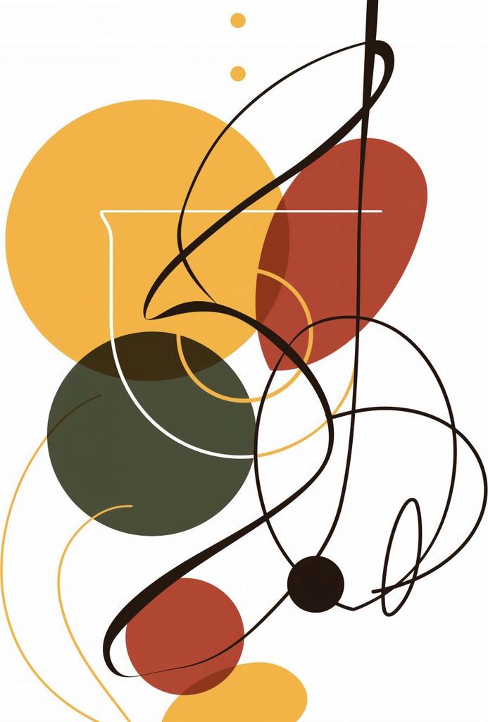 Plakat 40x50cm Tanz von Formen und Farben