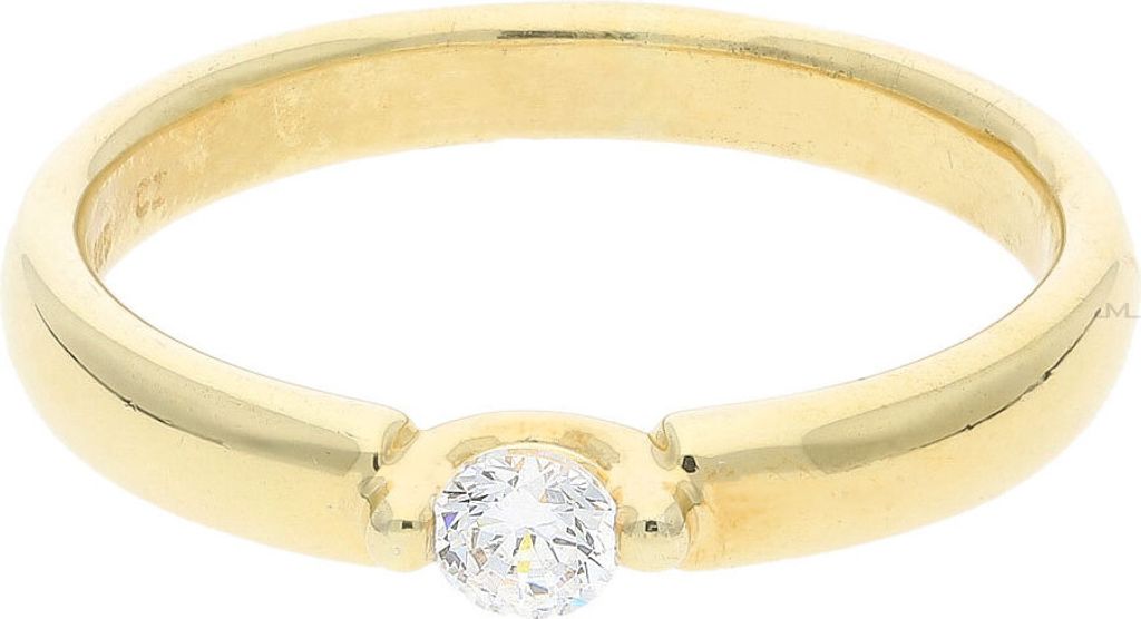 JuwelmaLux Ring 925/000 Sterling Silber Gold plattiert mit Produktbild 