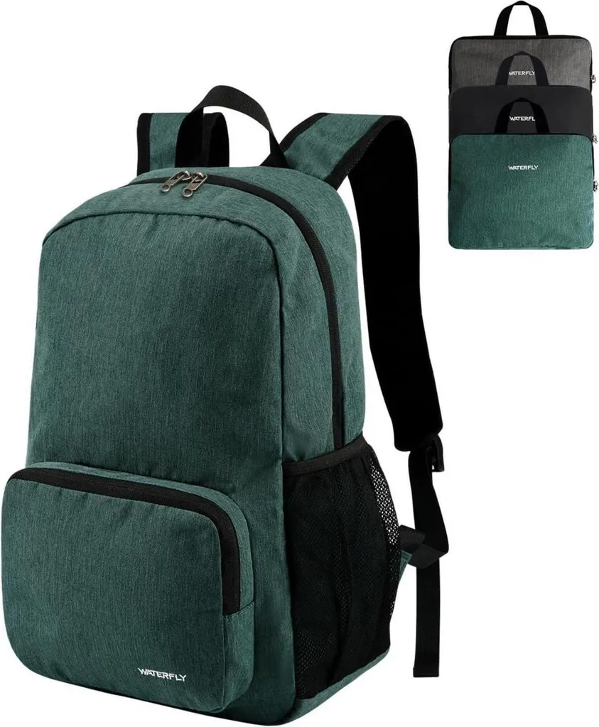 Sac à dos de randonnée pliable 20L Vert avec système de ventilation dorsale