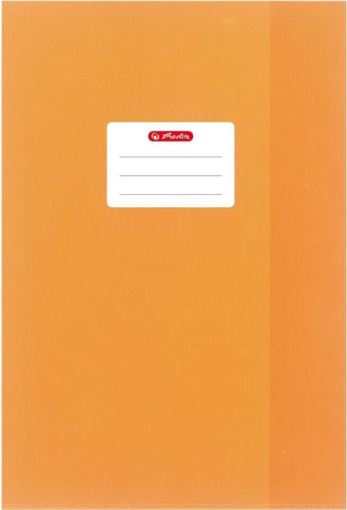 10 Herlitz Heftumschläge / Hefthüllen / DIN A5 / Baststruktur / Farbe: orange