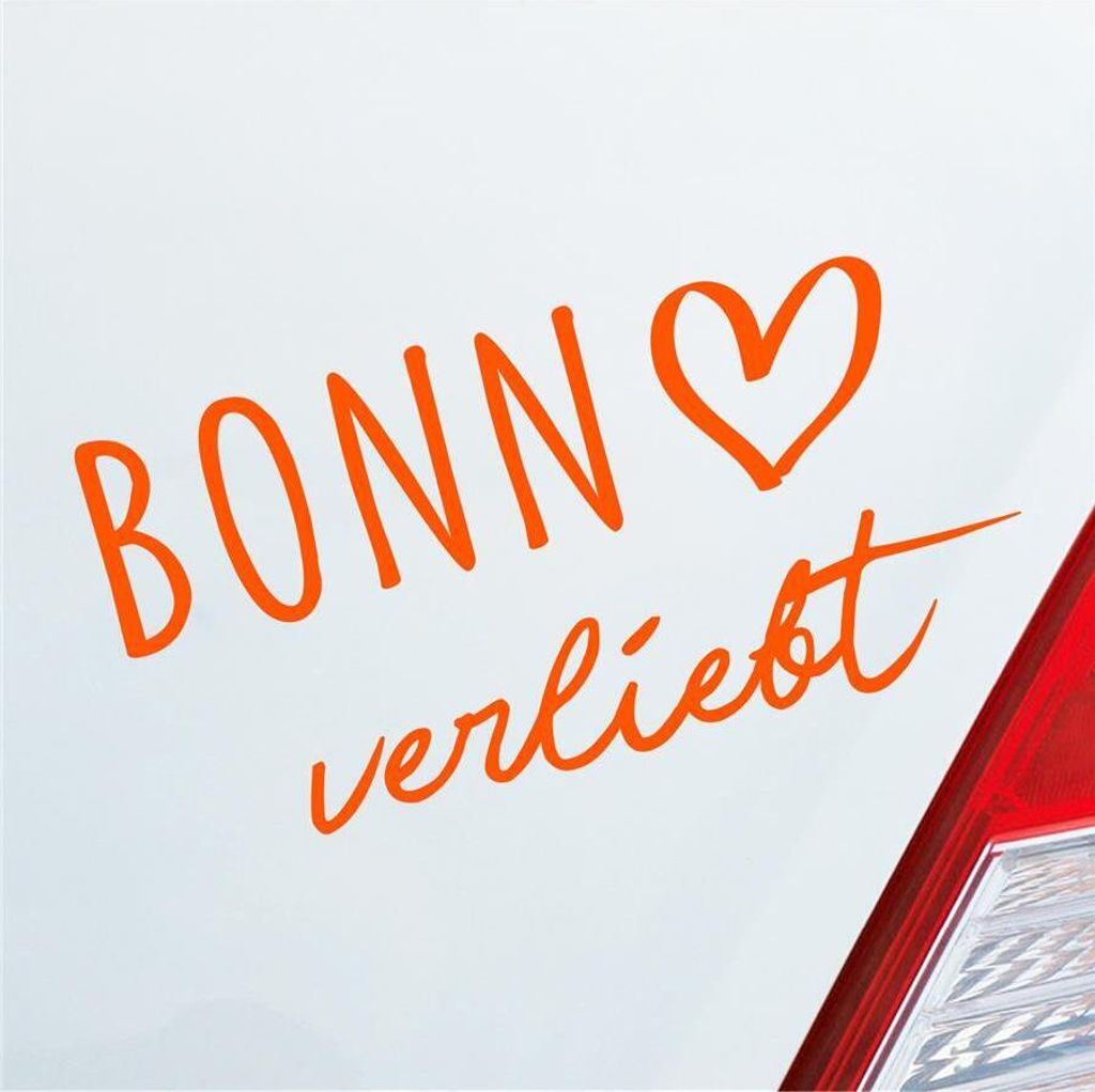 Auto Aufkleber Bonn verliebt Herz Stadt Heimat Liebe Car Produktbild 